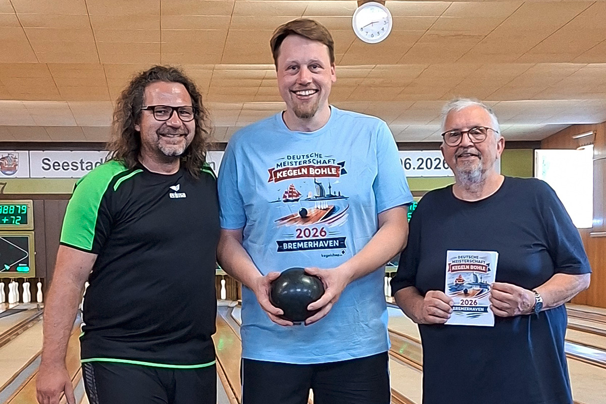 Von rechts: Sportwart Mathias Jericho, Jan Paschold und Wolfgang Paschold.