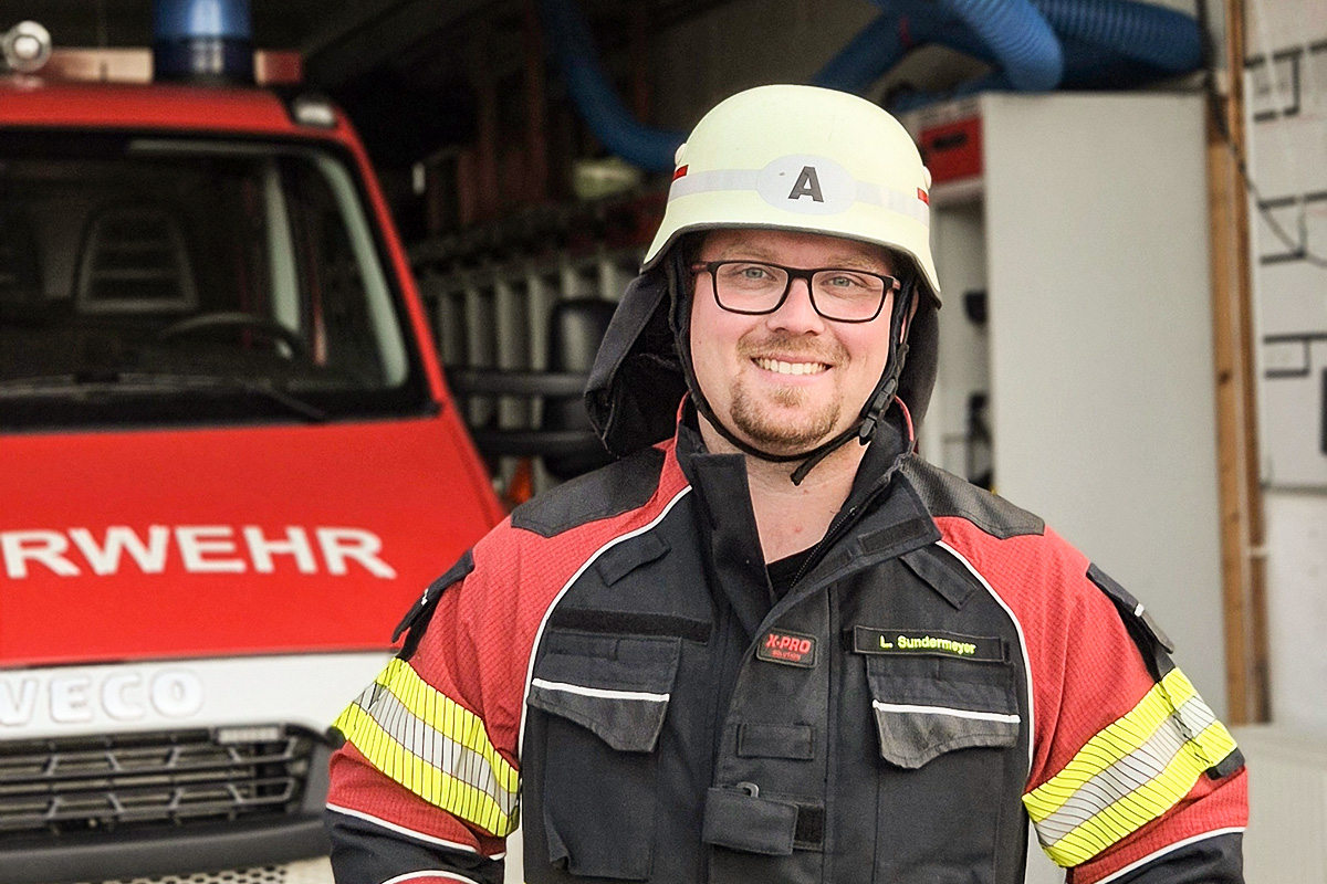 Luca Sundermeyer, Gruppenführer der FFW Wendhausen.