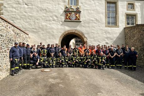 Kameraden der Feuerwehr des Diekholzener Zuges